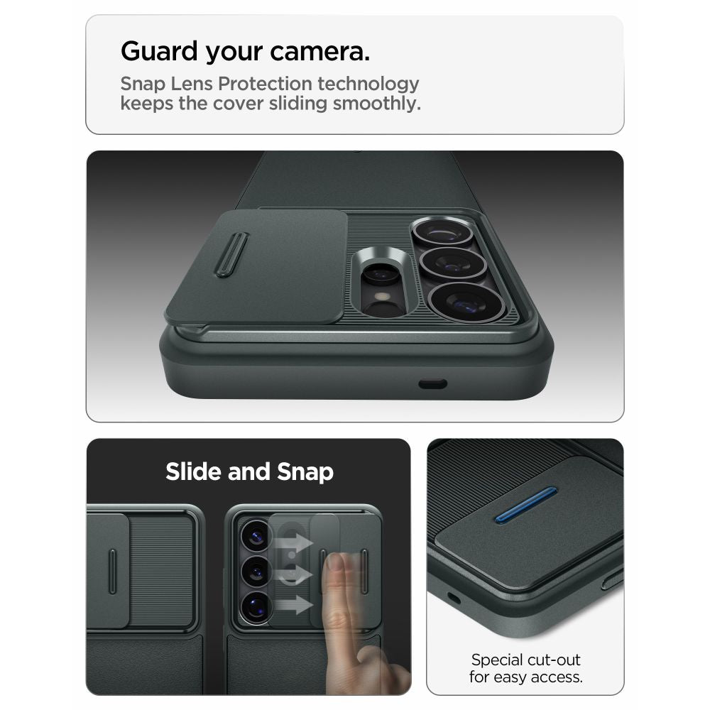 Spigen Optik Armor Dėklas, skirtas Samsung Galaxy S26 Ultra - žalias