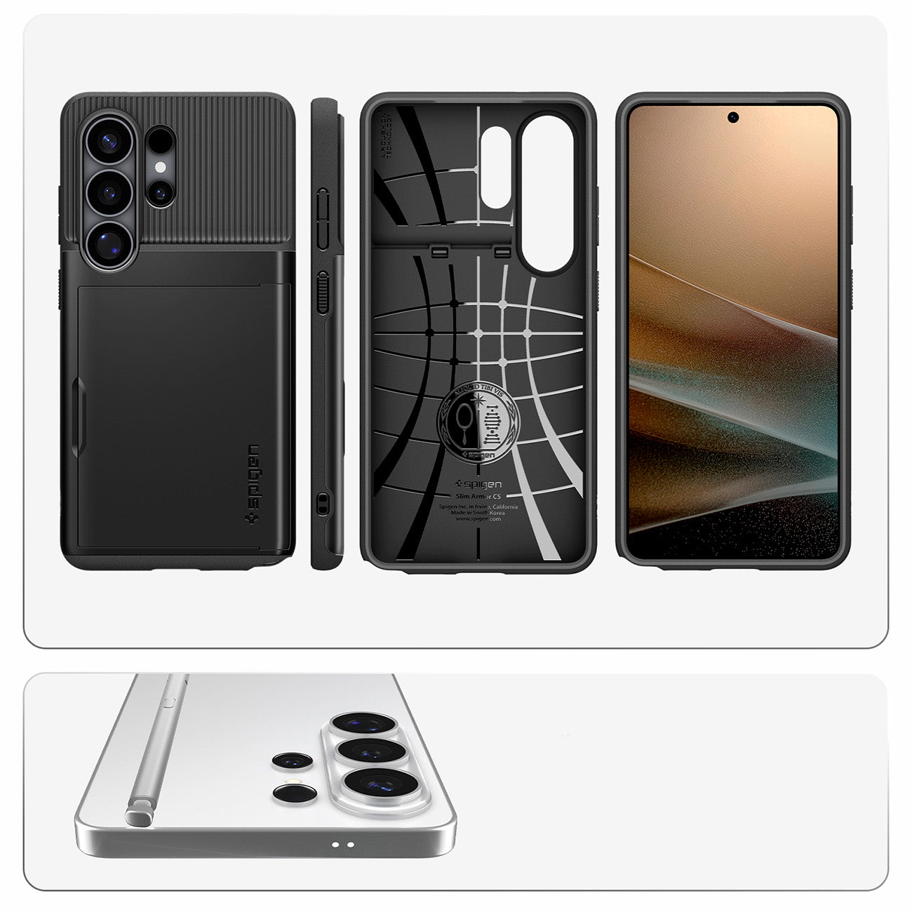 Spigen Slim Armor CS Dėklas, skirtas Samsung Galaxy S26 Ultra - juodas