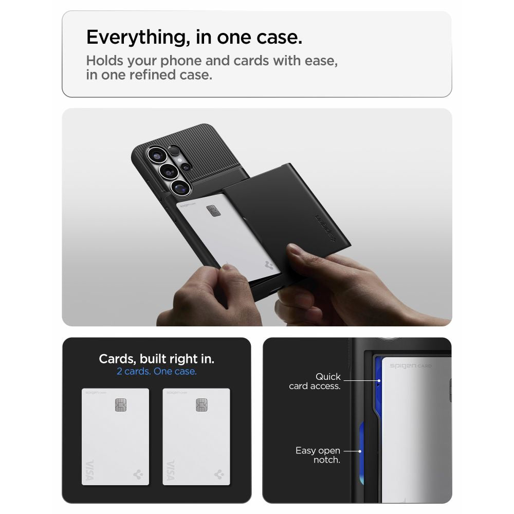 Spigen Slim Armor CS Dėklas, skirtas Samsung Galaxy S26 Ultra - juodas