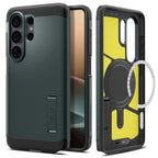 Spigen Tough Armor Mag MagSafe Dėklas, skirtas Samsung Galaxy S26 Ultra - žalias