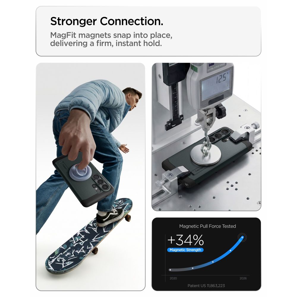 Spigen Tough Armor Mag MagSafe Dėklas, skirtas Samsung Galaxy S26 Ultra - žalias