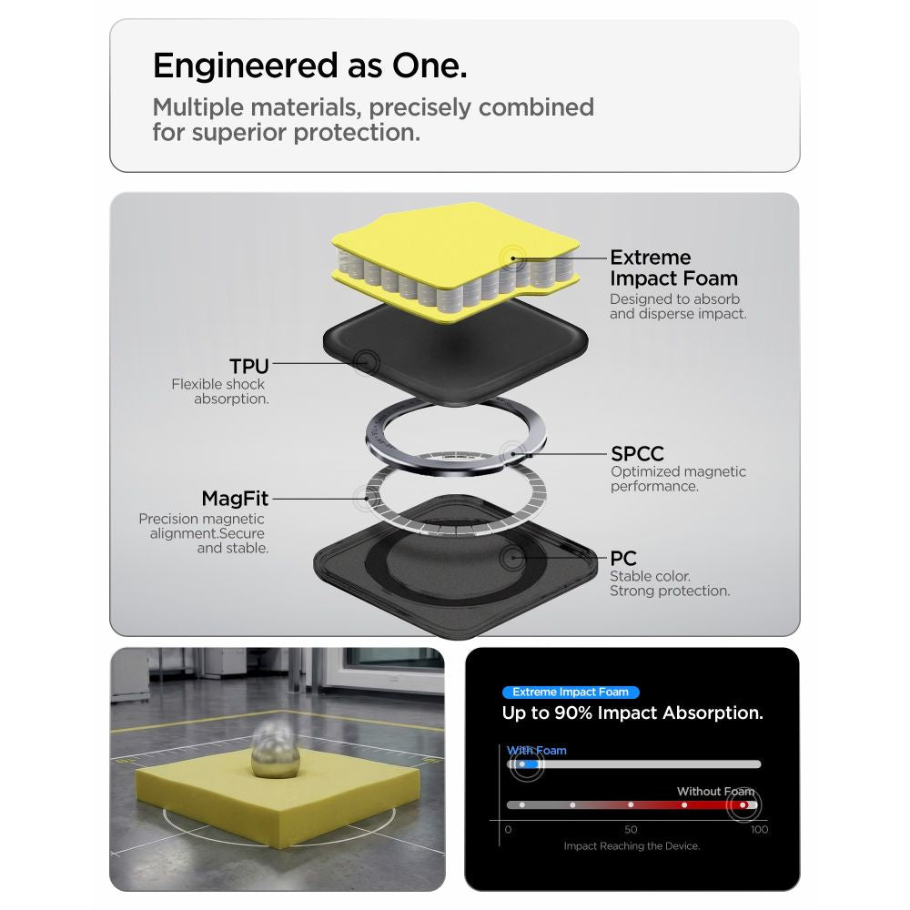 Spigen Tough Armor Mag MagSafe Dėklas, skirtas Samsung Galaxy S26 Ultra - juodas