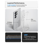 Spigen Ultra hibridinis dėklas, skirtas Samsung Galaxy S26 Ultra – skaidrus