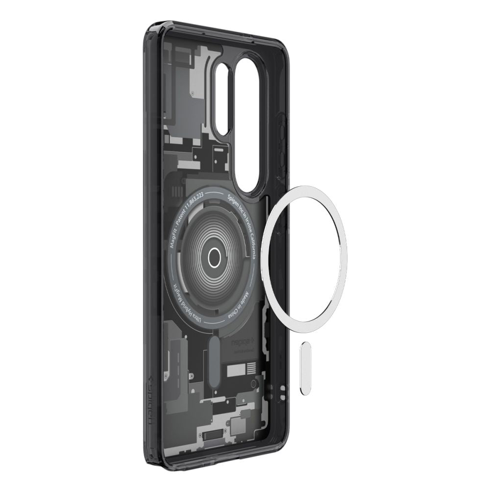 Spigen Ultra Hybrid Mag MagSafe Dėklas, skirtas Samsung Galaxy S26 Ultra Zero One - Clear juodas