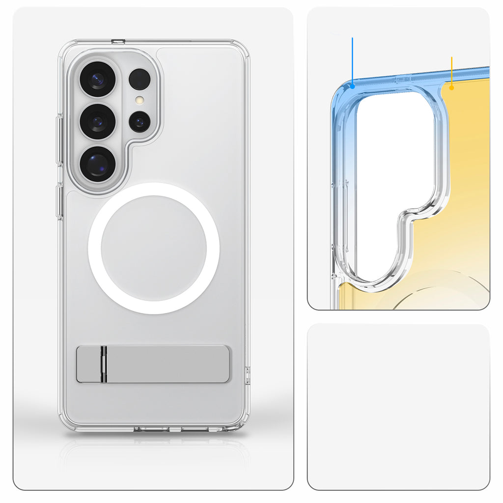 Spigen Ultra Hybrid S Mag MagSafe Dėklas, skirtas Samsung Galaxy S26 Ultra - Clear and White