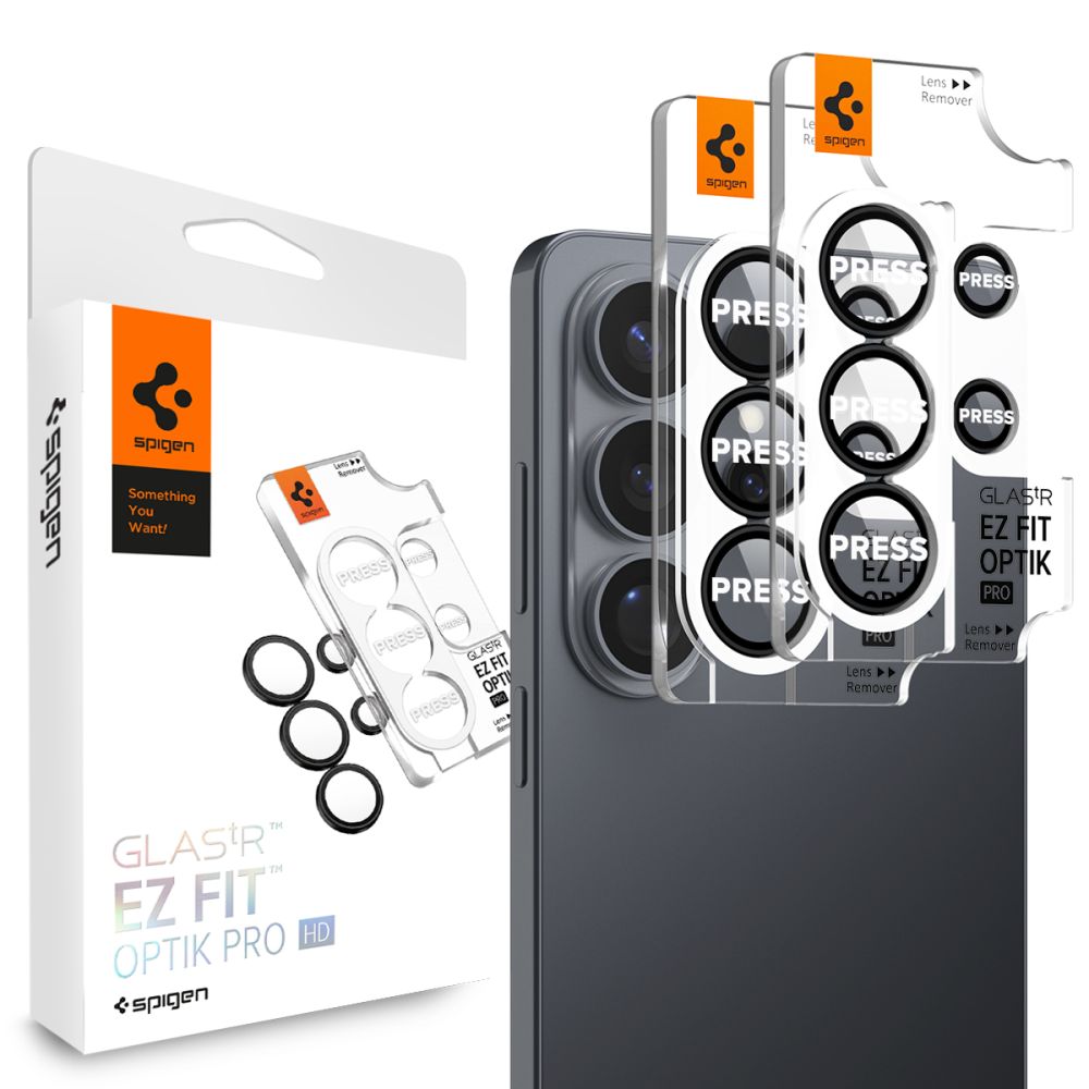 Spigen Glas.Tr Ez Fit Optik Pro HD fotoaparato dangtelis 2-pack skirtas Samsung Galaxy S26 Ultra - juodas