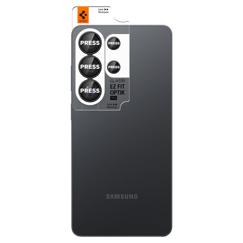 Spigen Glas.Tr Ez Fit Optik Pro HD fotoaparato dangtelis 2-pack skirtas Samsung Galaxy S26 Ultra - juodas