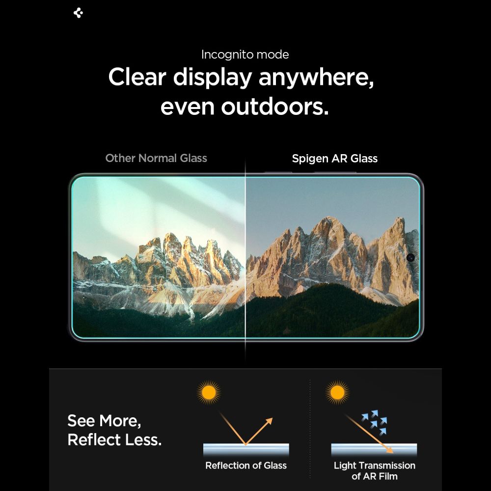 „Spigen Glas.Tr Ez Fit Pro Anti-reflection“ grūdintas stiklas 2-pack skirtas Samsung Galaxy S26 Ultra