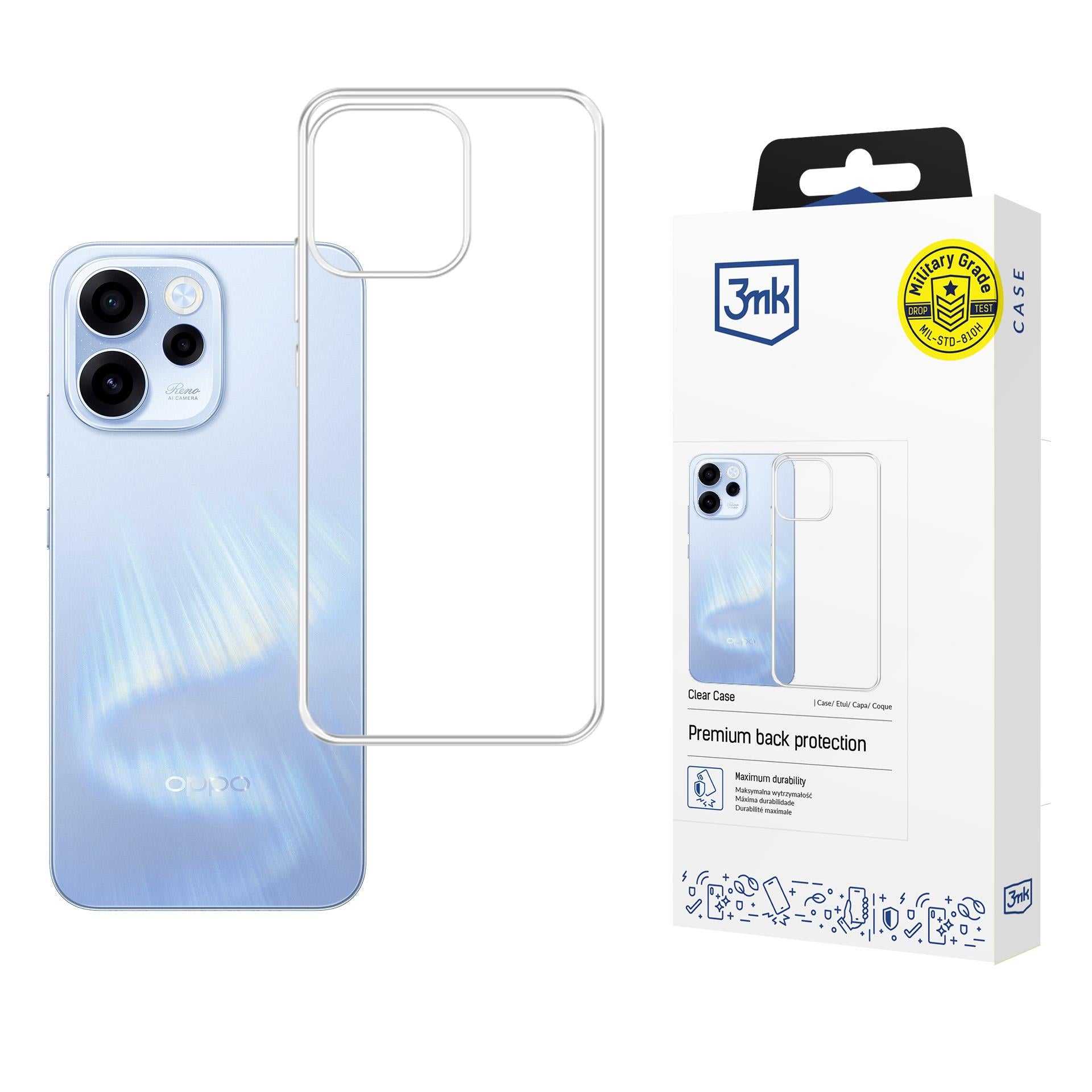 3mk skaidrus dėklas, skirtas Oppo Reno 15 5G (CPH2825) – skaidrus -- Oppo Reno 15 5G (CPH2825)