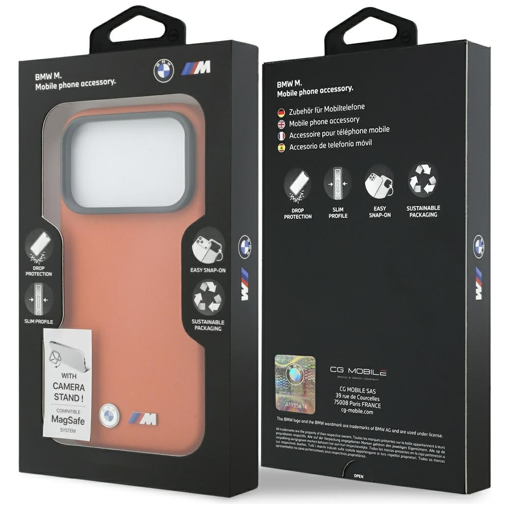 BMW M Metal Logo MagSafe dėklas iPhone 17 Pro Max – Oranžinis -- iPhone 17 Pro Max
