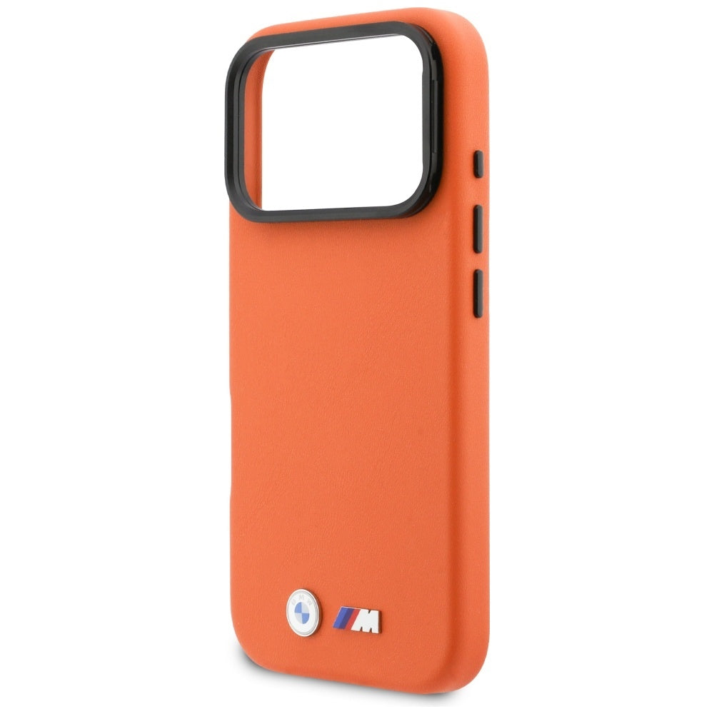 BMW M Metal Logo MagSafe dėklas iPhone 17 Pro – Oranžinis -- iPhone 17 Pro