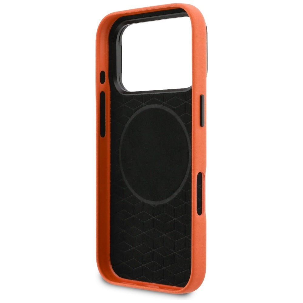 BMW M Metal Logo MagSafe dėklas iPhone 17 Pro – Oranžinis -- iPhone 17 Pro