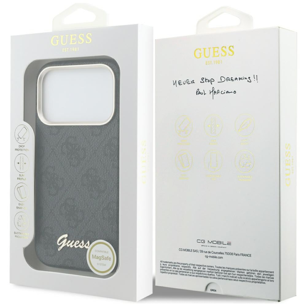 Guess 4G scenarijus MagSafe atvejis, skirtas iPhone 17 Pro Max - black