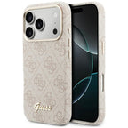 Guess 4G Script MagSafe dėklas iPhone 17 Pro Max - Rožinis -- iPhone 17 Pro Max