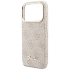Guess 4G Script MagSafe dėklas iPhone 17 Pro Max - Rožinis -- iPhone 17 Pro Max