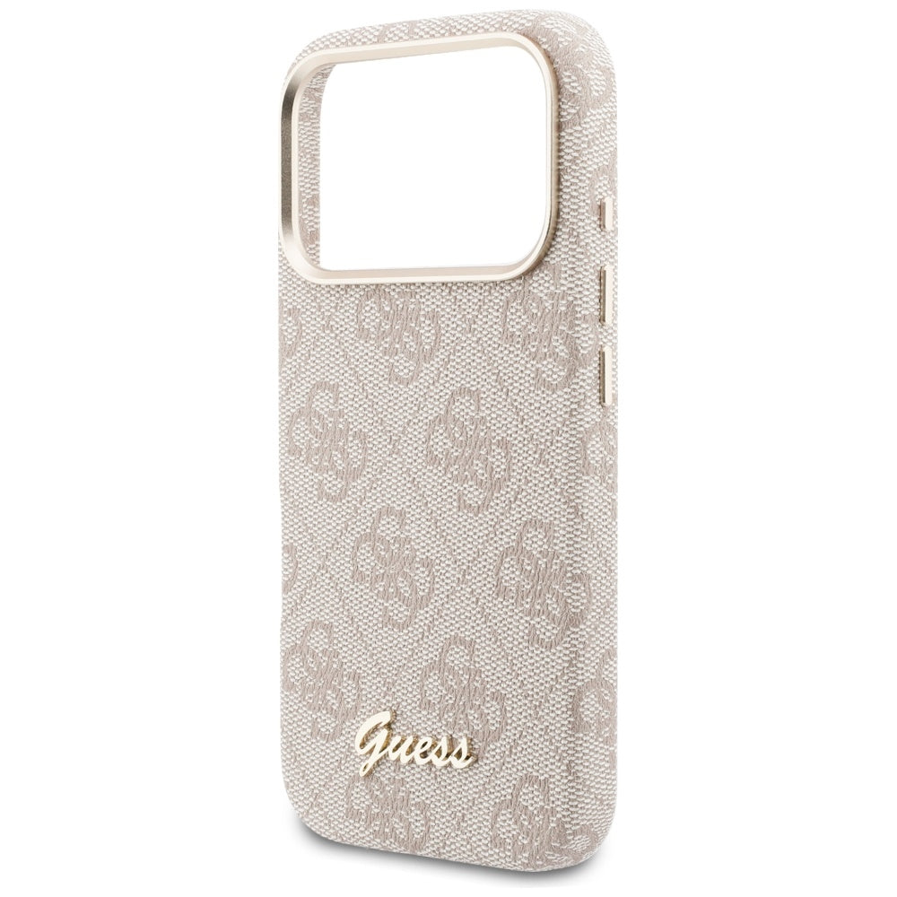 Guess 4G Script MagSafe dėklas iPhone 17 Pro Max - Rožinis -- iPhone 17 Pro Max