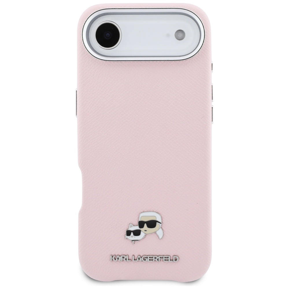 Karlas Lagerfeldas Karlas &amp; Choupette galvos kaiščiai Saffiano MagSafe iPhone Air Case - Pink -- Cell phone cases and...
