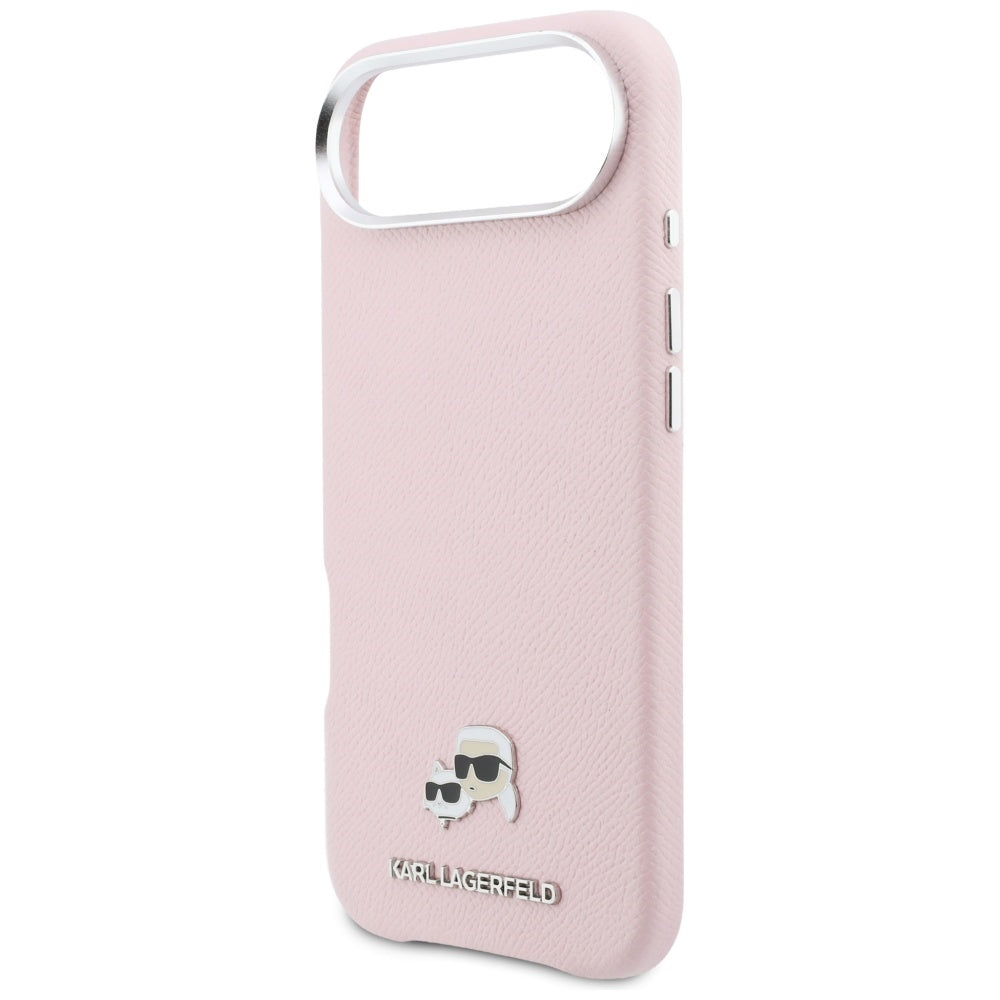 Karlas Lagerfeldas Karlas &amp; Choupette galvos kaiščiai Saffiano MagSafe iPhone Air Case - Pink -- Cell phone cases and...