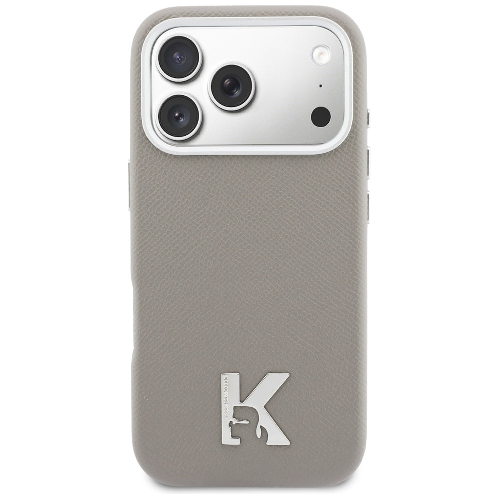 Karl Lagerfeld Karl Head Logo MagSafe Dėklas, skirtas iPhone 17 Pro - Gray