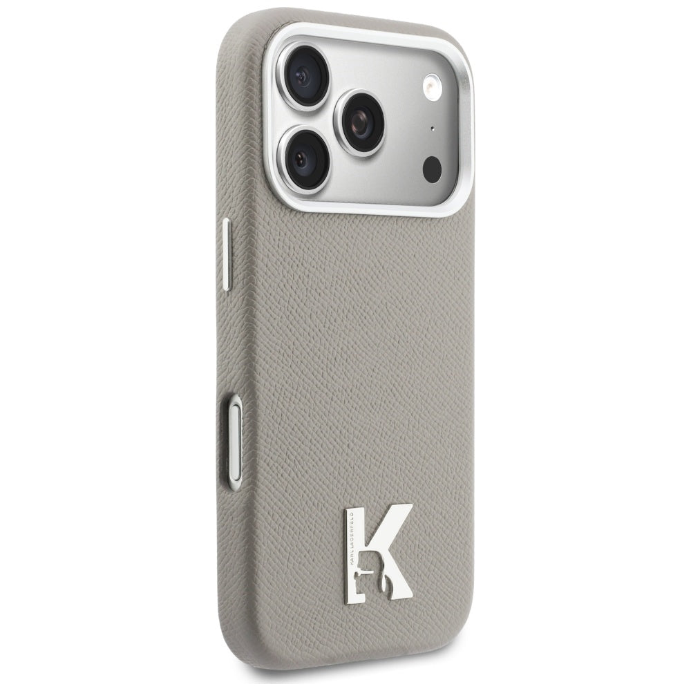 Karl Lagerfeld Karl Head Logo MagSafe Dėklas, skirtas iPhone 17 Pro - Gray