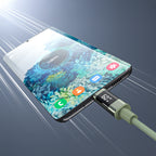 Choetech XCC-1068 __TK1__ 60__TK2__ USB-C - USB-C Kabelis su ekranu 1.2 m - žalias