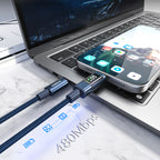 Choetech XCC-1068 __TK1__ 60__TK2__ USB-C - USB-C Kabelis su ekranu 1.2 m - Mėlynas