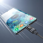 Choetech XCC-1068 __TK1__ 60__TK2__ USB-C - USB-C Kabelis su ekranu 1.2 m - juodas