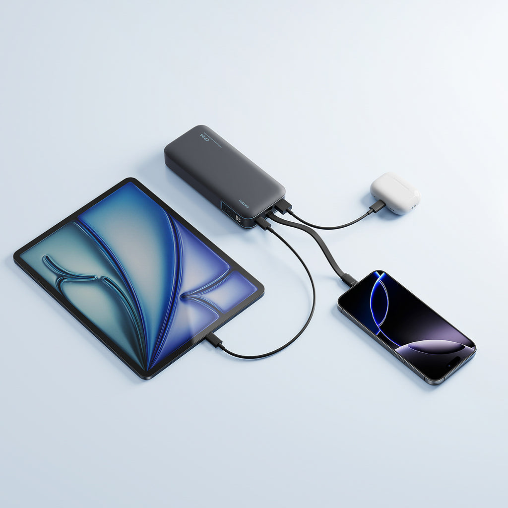 Cuktech LPB200N 40W 20000mAh Powerbank su Integruotu Kabeliu - Pilkas -- Powerbanks