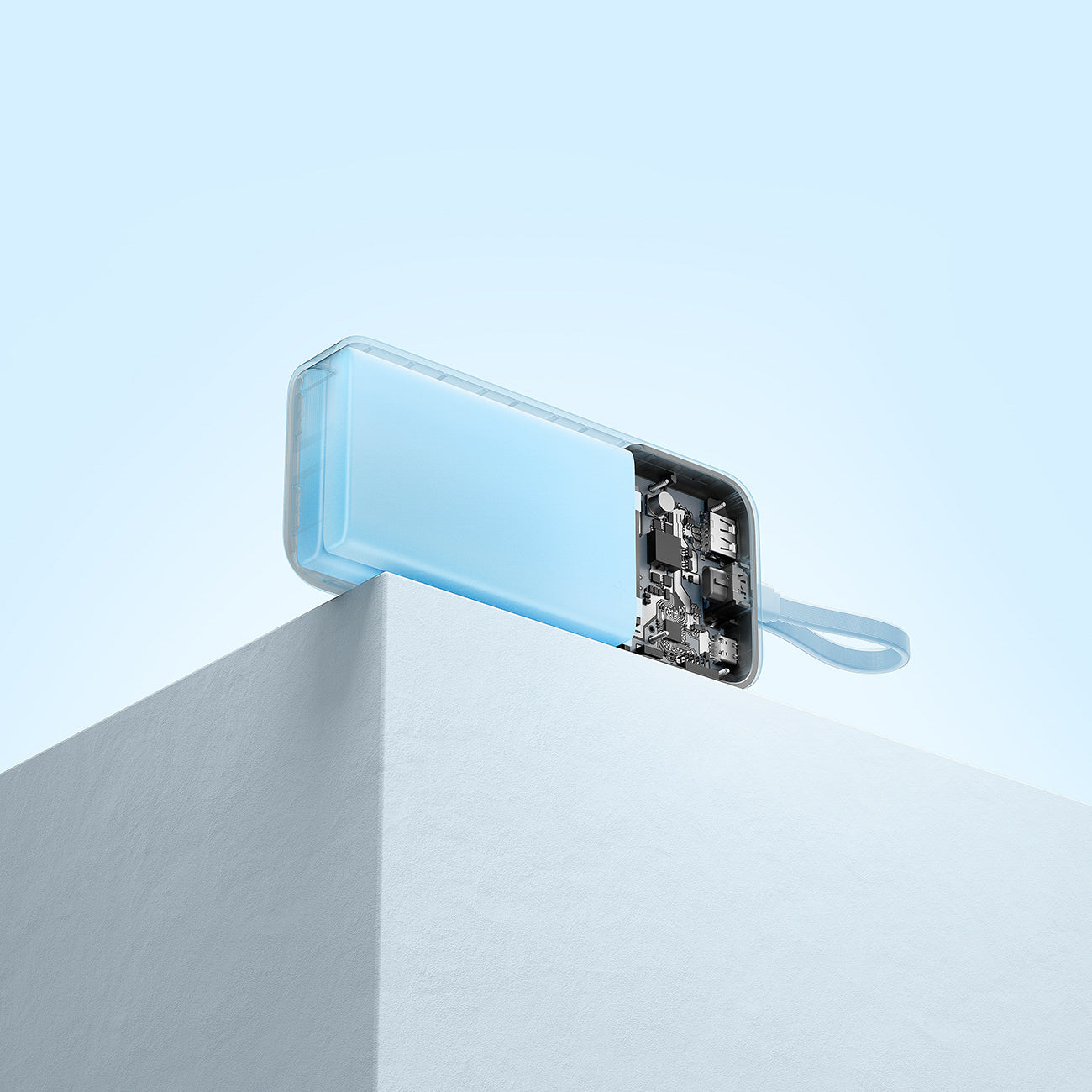Cuktech LPB200N 40W 20000mAh Powerbank su Integruotu Kabeliu - Pilkas -- Powerbanks