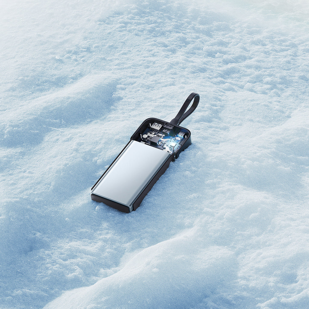 Cuktech LPB200N 40W 20000mAh Powerbank su Integruotu Kabeliu - Pilkas -- Powerbanks