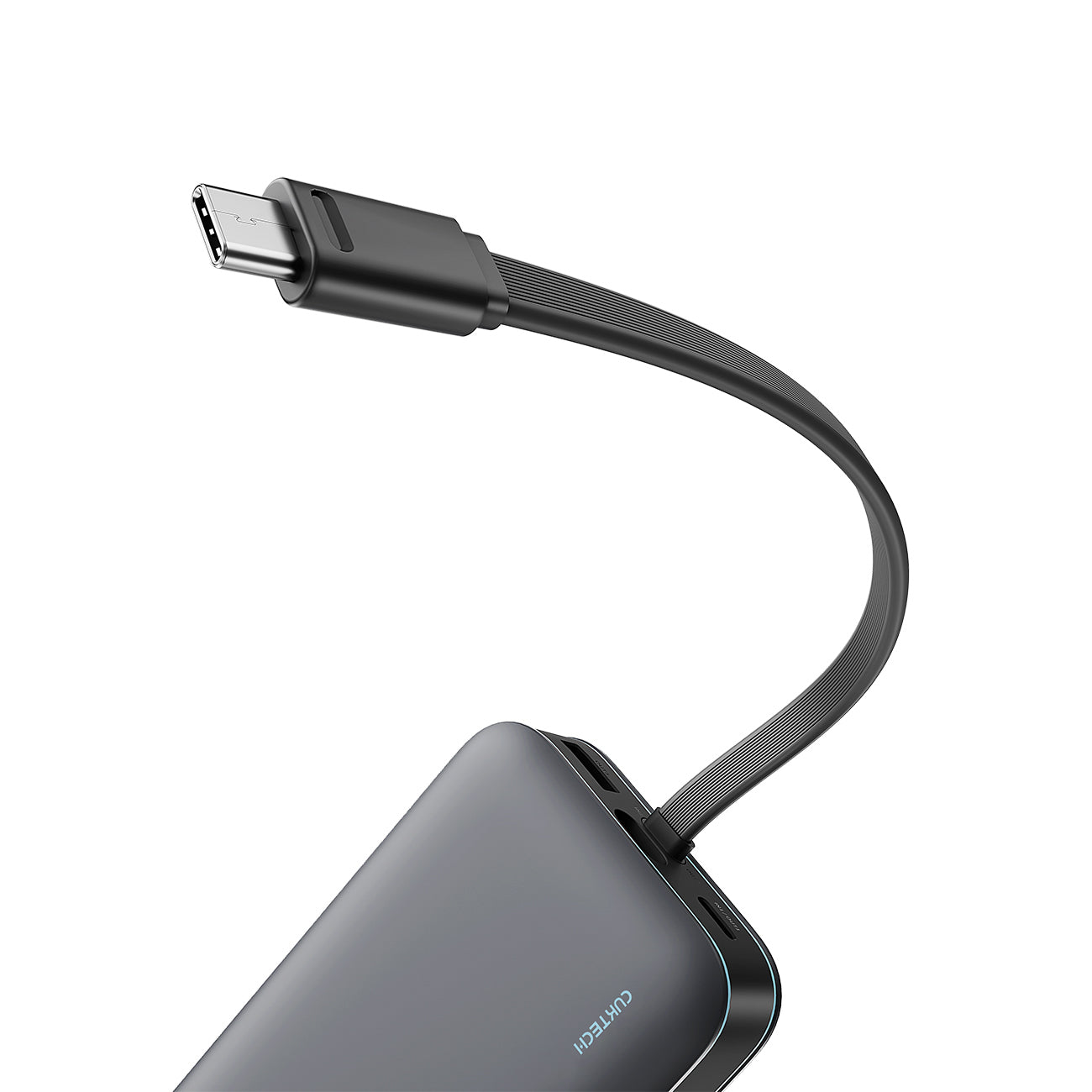 Cuktech LPB200N 40W 20000mAh Powerbank su Integruotu Kabeliu - Pilkas -- Powerbanks