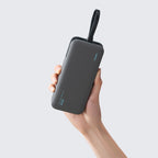 Cuktech LPB200N 40W 20000mAh Powerbank su Integruotu Kabeliu - Pilkas -- Powerbanks