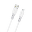 Dudao Laidas L25SM USB-A - micro USB 3A 1 m su minkštu silikoniniu pynimu - baltas