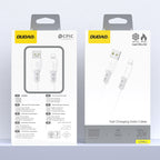 Dudao Laidas L25SL USB-A - Lightning 30W 1m su minkštu silikoniniu pynimu - baltas