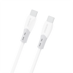 Dudao Laidas L25SC USB-C - USB-C 60W 1m su minkštu silikoniniu pynimu - baltas