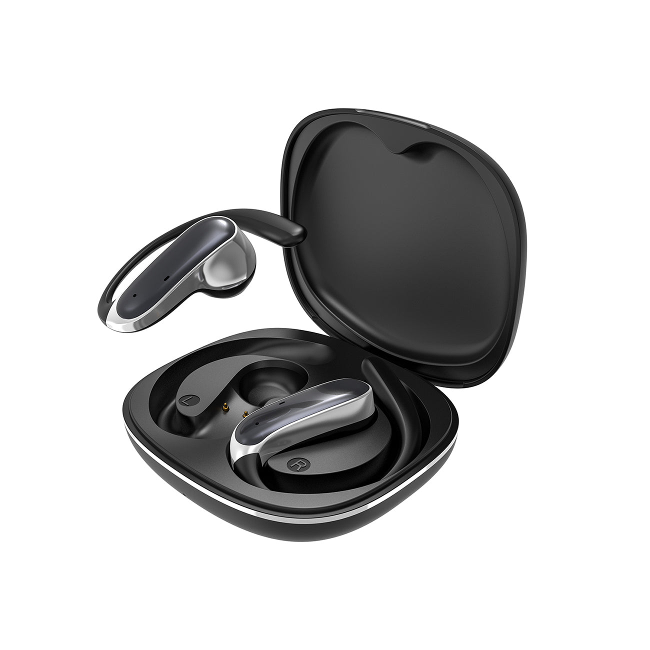 Dudao U17Z Bluetooth 5.3 OWS ausinės su ausų kabliukais – juodos