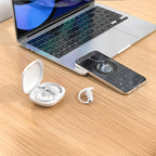 Dudao U17Z Bluetooth 5.3 OWS ausinės su ausų kabliukais – baltos spalvos