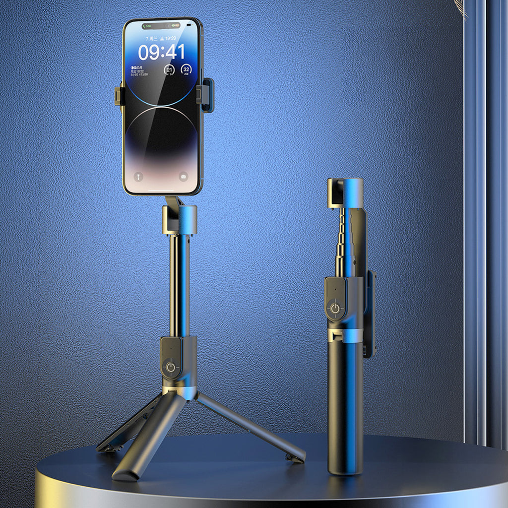 Dudao F18 Selfie Lazdelė 1,1 m su Trikoju ir Bluetooth Nuotolinio Valdymo Pulteliu – Juoda -- Selfie Sticks & Tripods