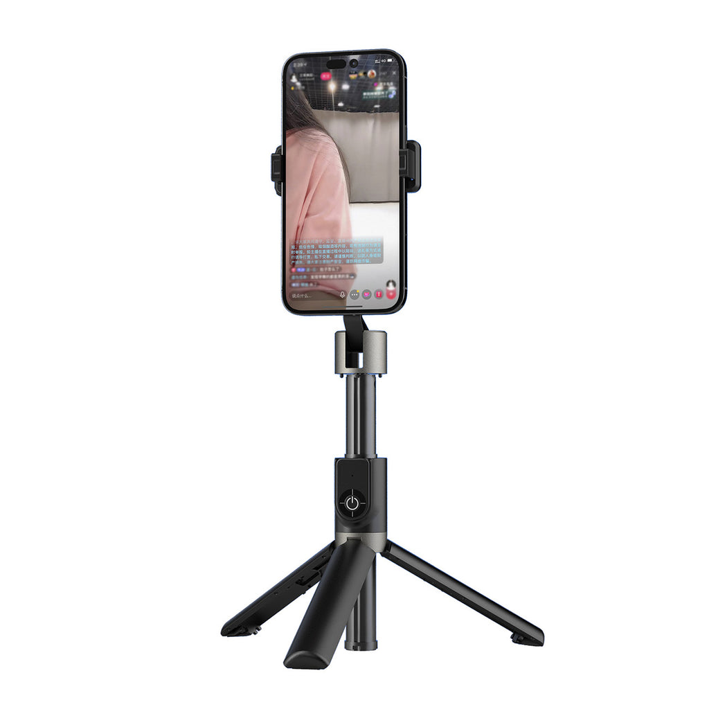 Dudao F18 Selfie Lazdelė 1,1 m su Trikoju ir Bluetooth Nuotolinio Valdymo Pulteliu – Juoda -- Selfie Sticks & Tripods