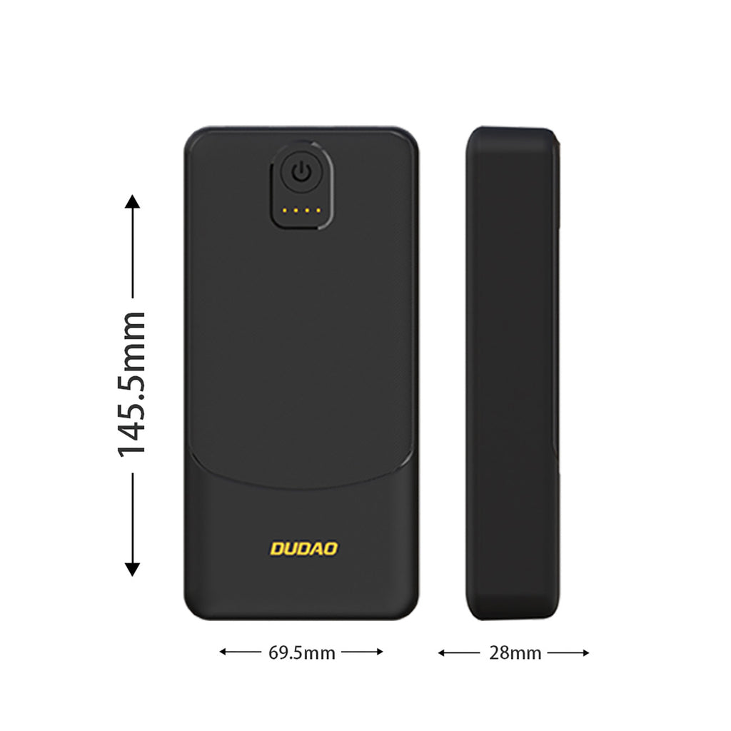 Dudao K10Pro išorinė baterija 2.4A 20000mAh 2 x USB-A - juoda