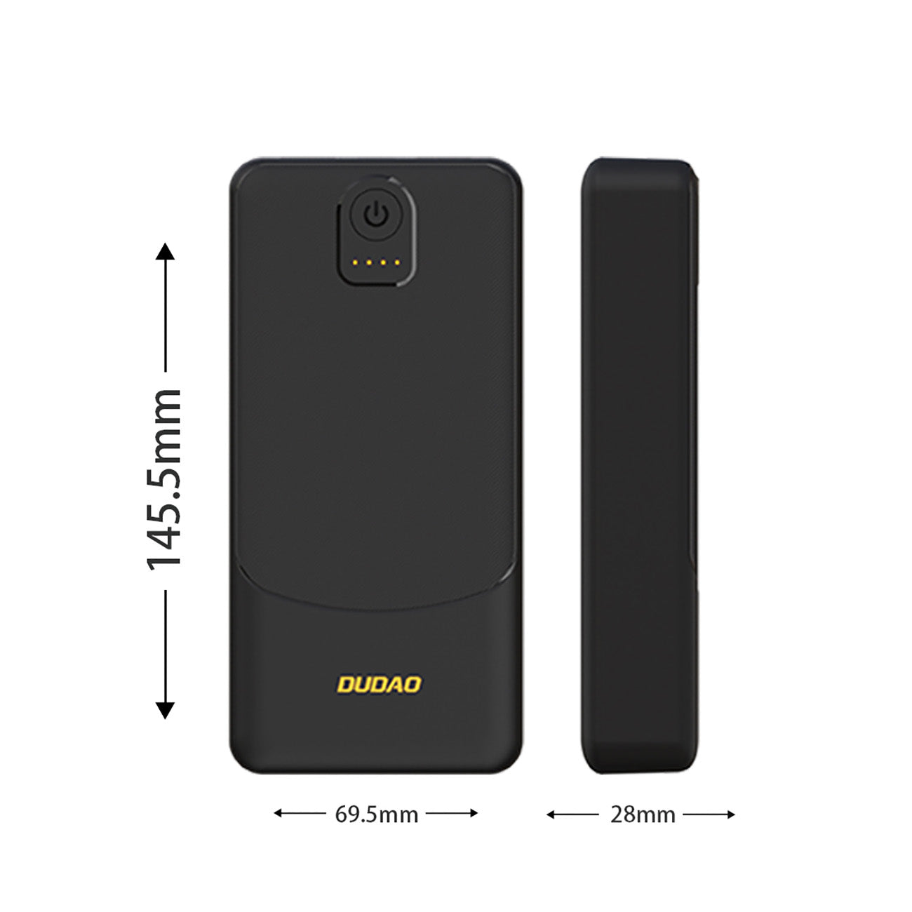 Dudao K10Pro išorinė baterija 2.4A 20000mAh 2 x USB-A - juoda