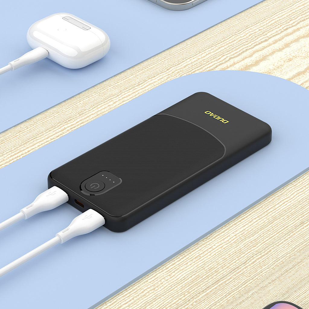 Dudao K10Pro išorinė baterija 2.4A 20000mAh 2 x USB-A - juoda