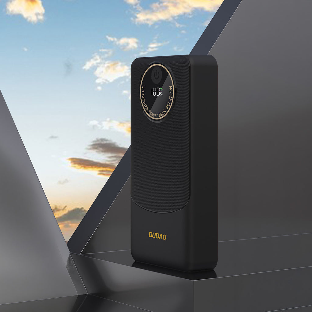 Dudao K12Pro išorinė baterija 22.5W PD 20000mAh USB-A, USB-C - juoda -- Powerbanks