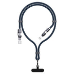 Dudao L20Max 65W 4-in-1 laidas su dirželiu USB-C į USB-C su Lightning ir USB-A adapteriais - Mėlynas -- Cell phone cables