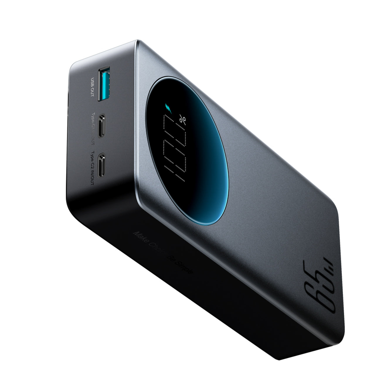Joyroom JR-PBF05 Pro 30000mAh 65W išorinė baterija su skaitmeniniu ekranu 2x USB-C 1x USB-A - juoda -- Powerbanks