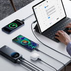 Joyroom JR-PBF02 Pro 20000 mAh 45W Powerbank su skaitmeniniu ekranu 2x USB-A 2x USB-C - Juodas -- Powerbanks