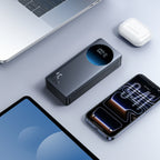Joyroom JR-PBF02 Pro 20000 mAh 45W Powerbank su skaitmeniniu ekranu 2x USB-A 2x USB-C - Juodas -- Powerbanks