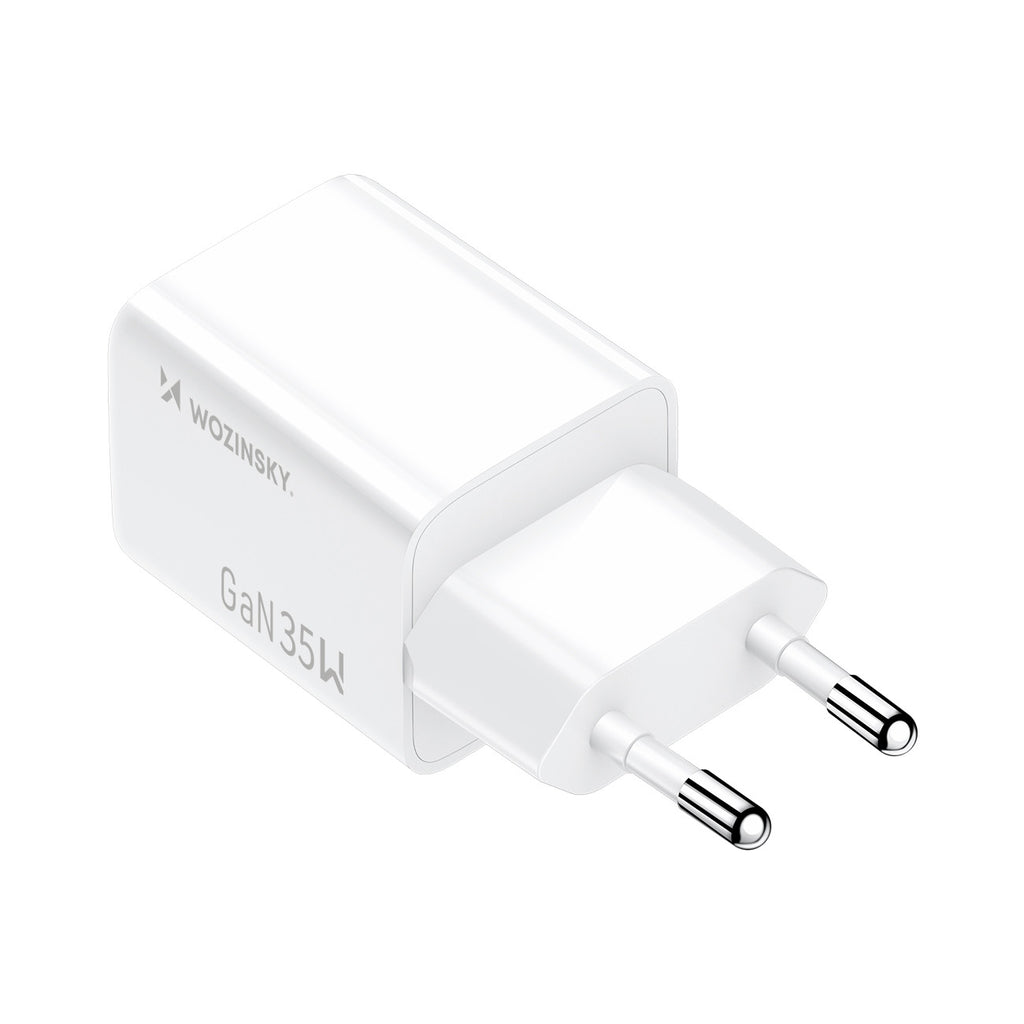 Wozinsky WWC-35W GaN USB-A + USB-C sieninis įkroviklis - baltas -- Cell phone chargers