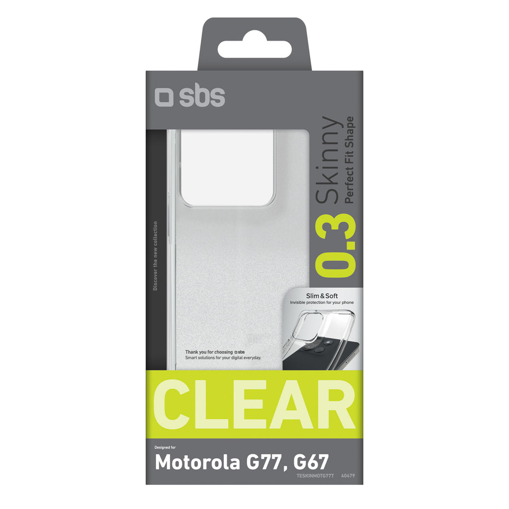 SBS Skinny Cover, skirtas Motorola Moto G77 - skaidrus -- Motorola Moto G77