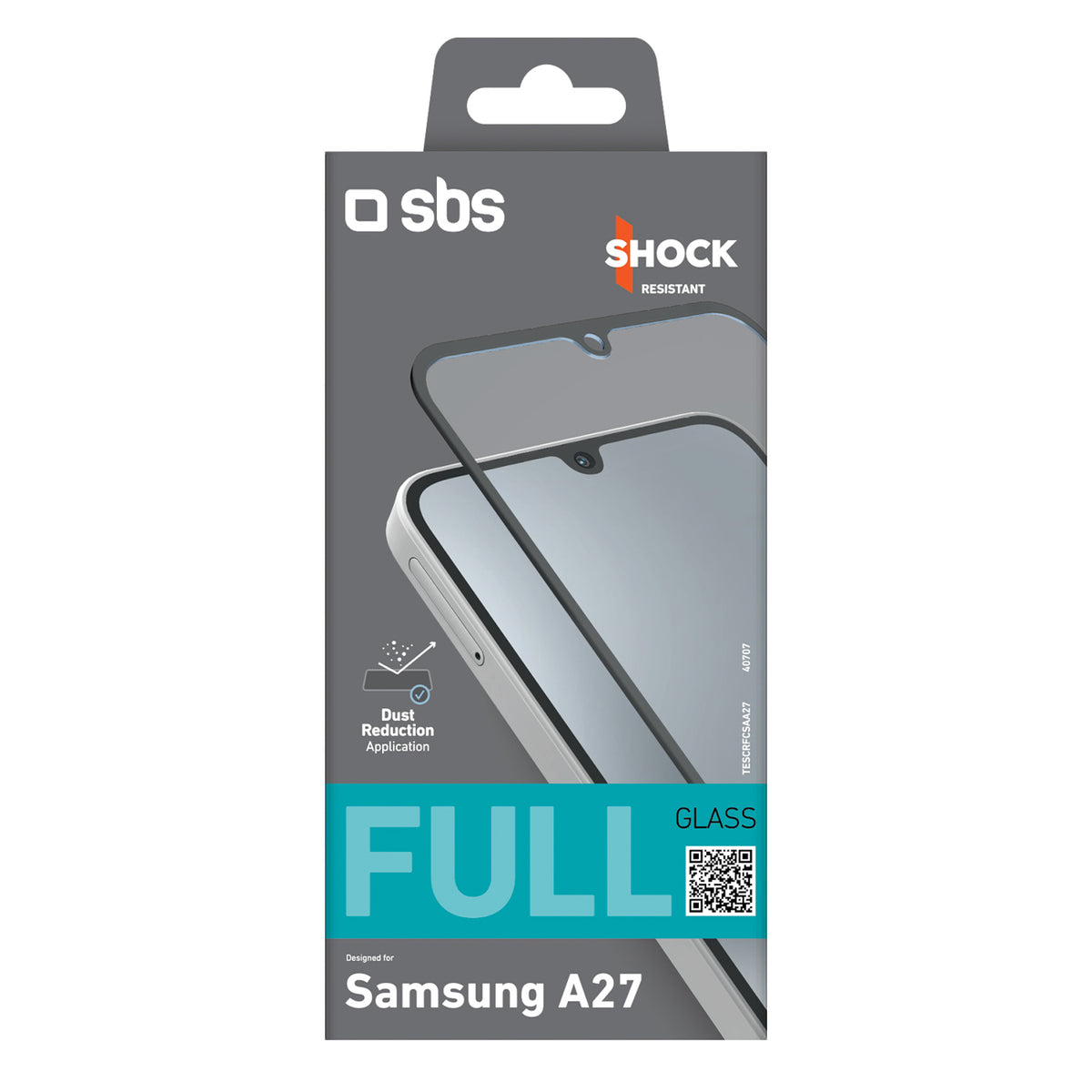 SBS Full Cover grūdintas stiklas, skirtas Samsung Galaxy A27 -- Samsung Galaxy A27 5G